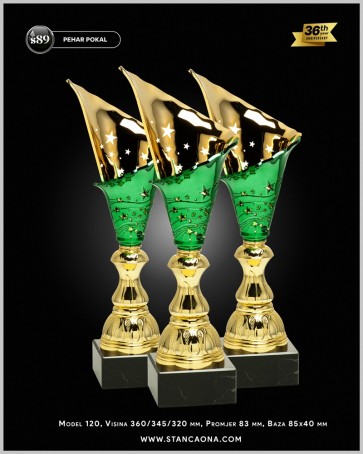 Set od tri pehara model 120 (visina 360 mm / 345 mm / 325 mm)