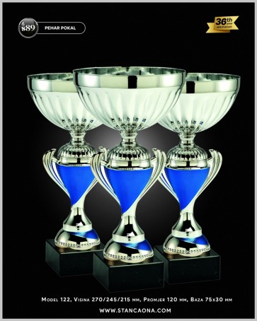 Set od tri pehara model 122 (visina 215 mm / 245 mm / 270 mm)