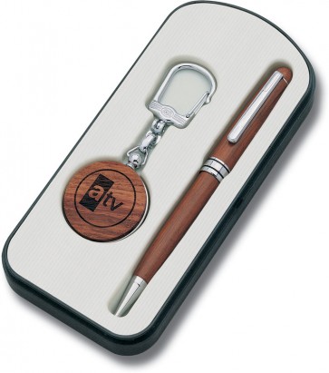 Privjesak wooden series + olovka 2794.KK (logo 30x30 mm)