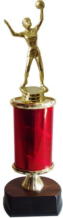 Figurica odbojkašica na crvenoj ovalnoj cijevi, V=350mm