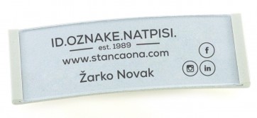 ID pločica 201 bijela (dimenzija 68x22 mm, pričvršćenje magnetom) / MOQ 10 komada