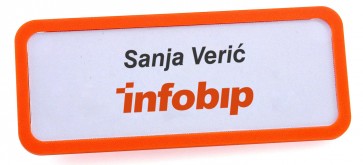 ID pločica 222 orange (dimenzija 81x23 mm, pričvršćenje magnetom) / MOQ 10 komada