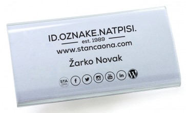 ID pločica 246 zakrivljena (dimenzija 60x40 mm, pričvršćenje magnetom) / MOQ 10 komada