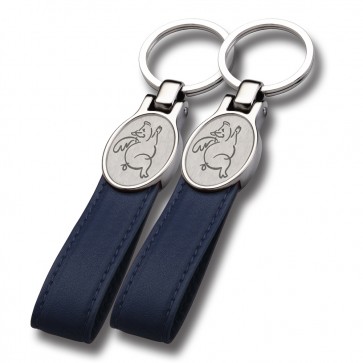 Privjesak kožni 101 blue (logo 27x18 mm)