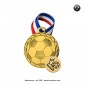 Medalja 354 zlatna simbol lopte (32 mm promjer, 26 mm stražnji insert) / MOQ 5 komada