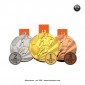 Set medalja 554 nogomet (50 mm promjer, 46 mm stražnji insert) / MOQ 5 setova